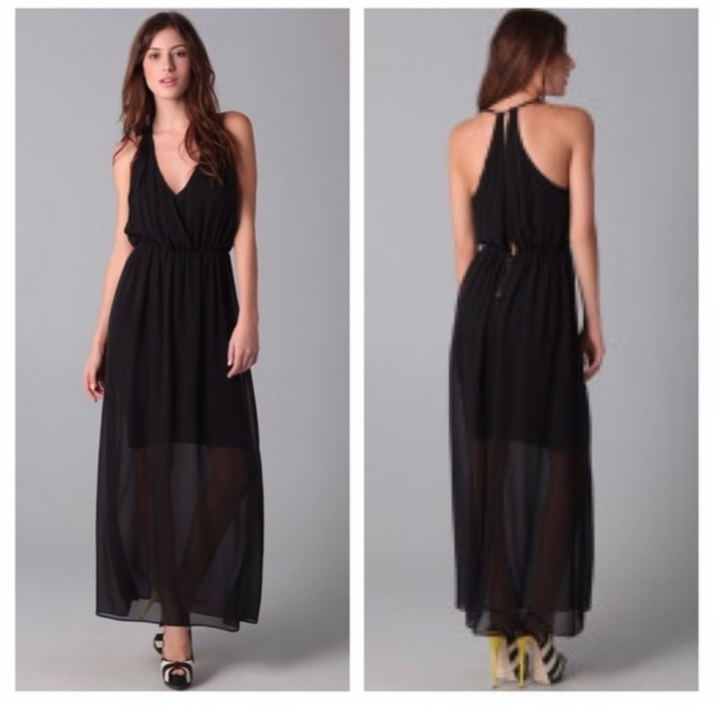 Alice and Olivia long classy black dress size M.
